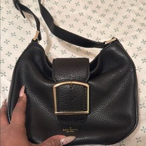 Kate Spade Black Hobo Bag with Gold Hardware